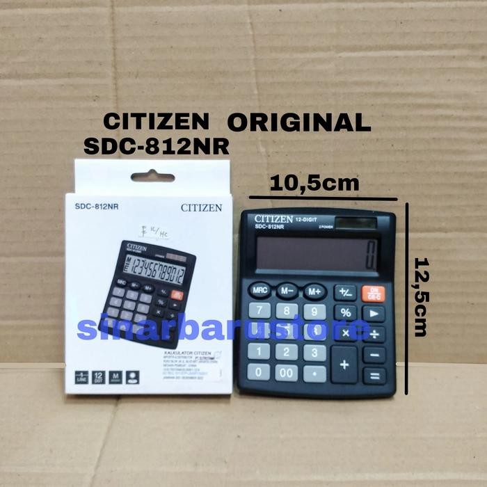 

Kalkulator/Calculator Meja 12 Digit "Citizen" Sdc-812Nr Original Murah