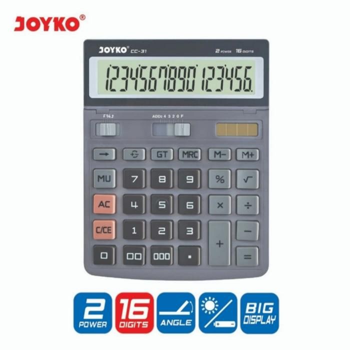 

Calculator Kalkulator Joyko Cc-31 16 Digits Original 100%