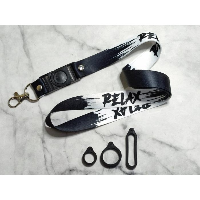 

No.OneBest- Lanyard Vape Relax Putih FREE 3 Pcs Karet Oring / Gantungan Tali Pods