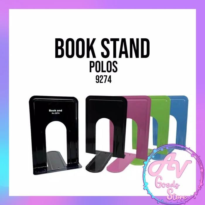 

No.OneBest- book stand/book end/pembatas buku/sandaran buku besi polos (2pcs)