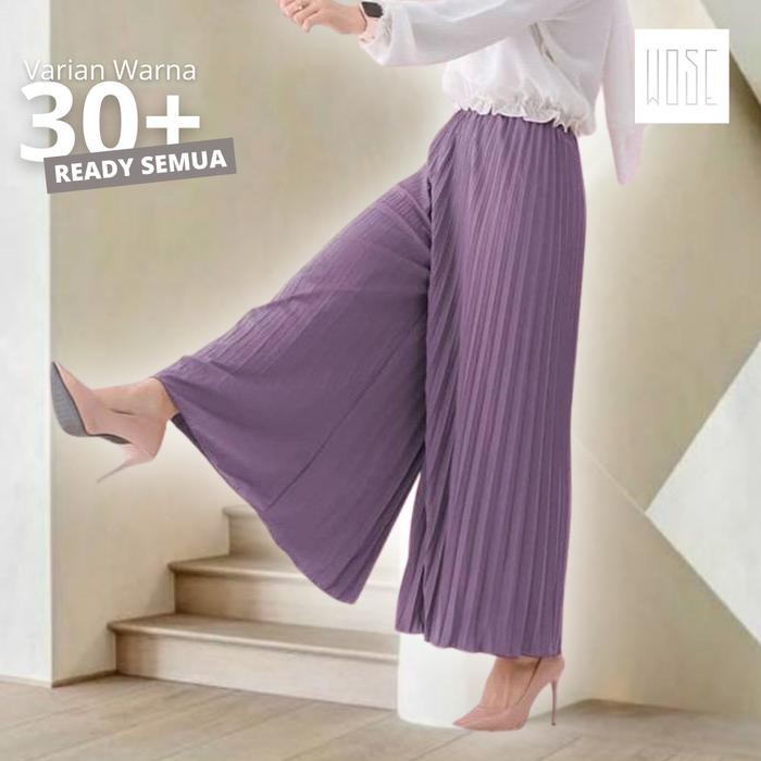 Miliki Segera Rok Kulot Plisket / Rok Kerja / Celana Kulot Rempel Panjang Musliman Zuk2