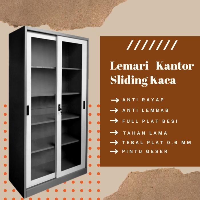 

No.OneBest- Lemari Arsip / Lemari Sliding Kaca / Lemari Dokumen / Lemari Kantor