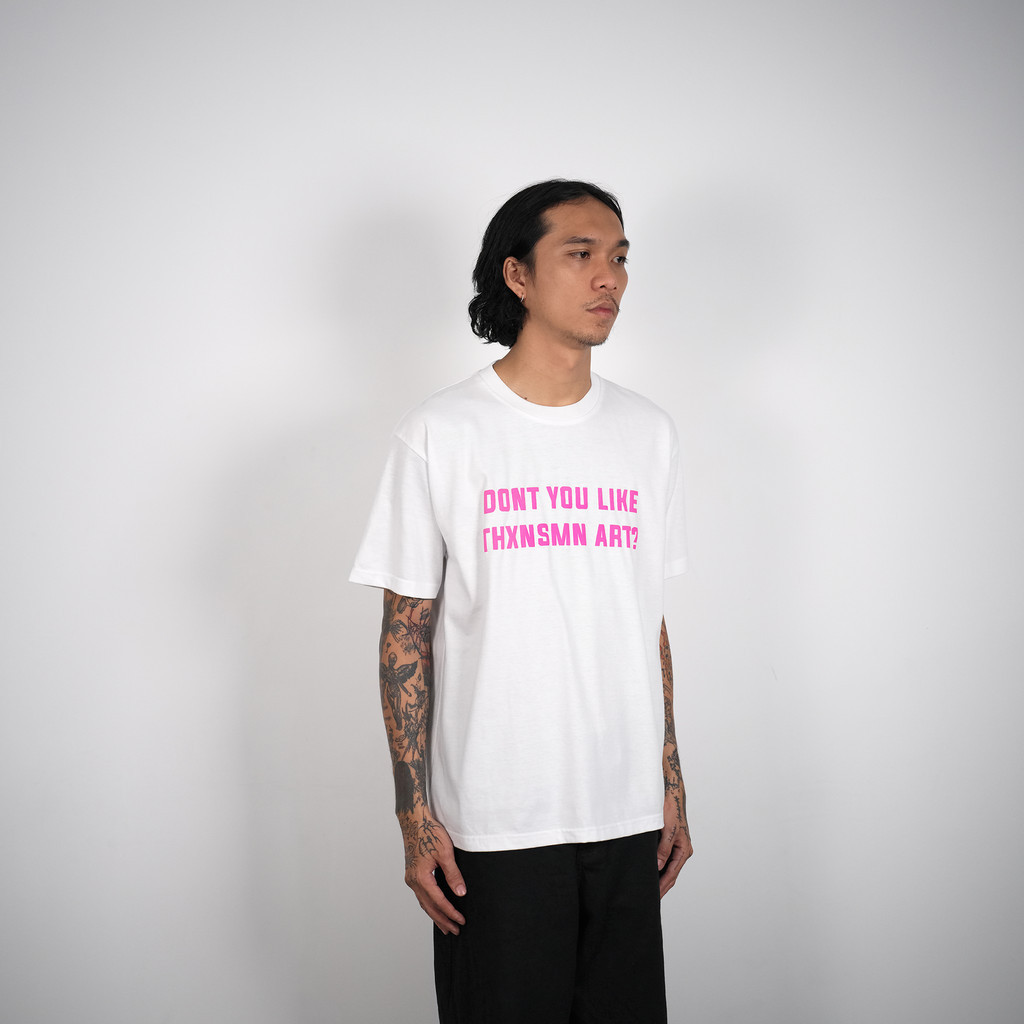 Thanksinsomnia T-shirt unisex Typo Nevilla White - 100% Japan Cotton Aloe 200 Gsm