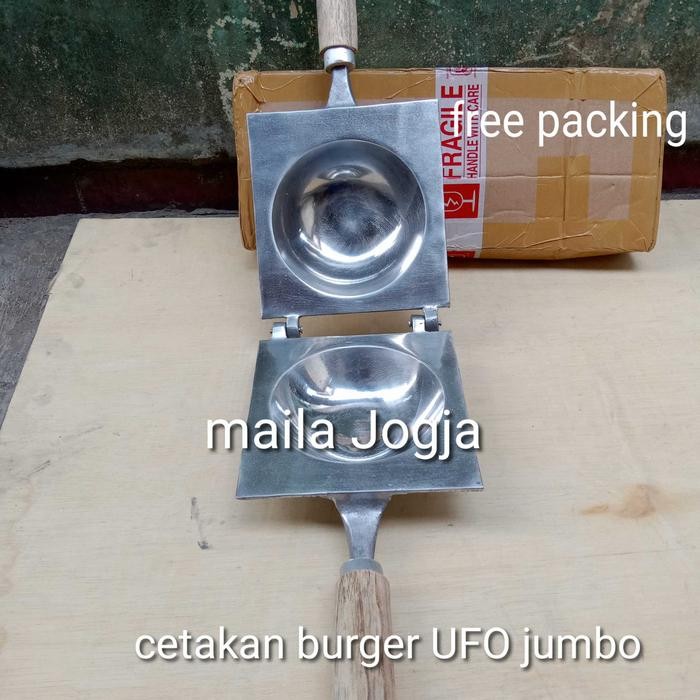 Cetakan ufo jumbo burger roti hamburger pres penekan kue waffle uvo