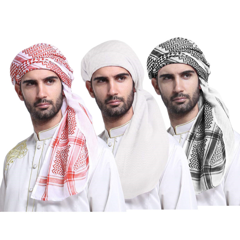 Outdoor Arab Keffiyeh Shemagh Scarf Multiuse Shawl Bandana Adult Desert Arab Shemagh Headscarf