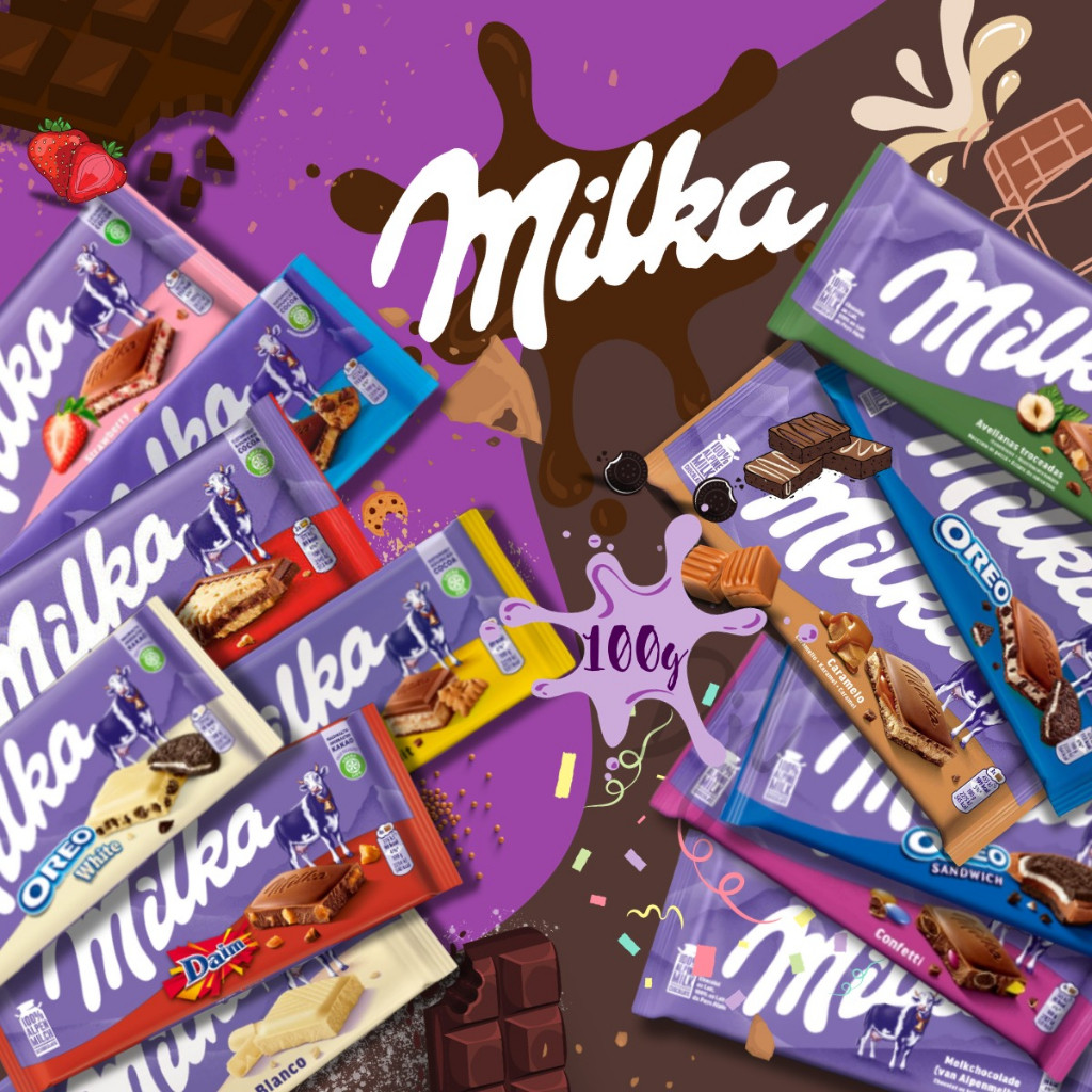 

Cemal Cemil Makyus Milka Alpine Milk Chocolate 1 Pcs Snack Cokelat Manis