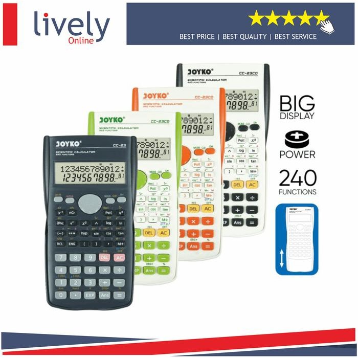 

Calculator Kalkulator Joyko Cc-23 Scientific 240 Functions Ilmiah
