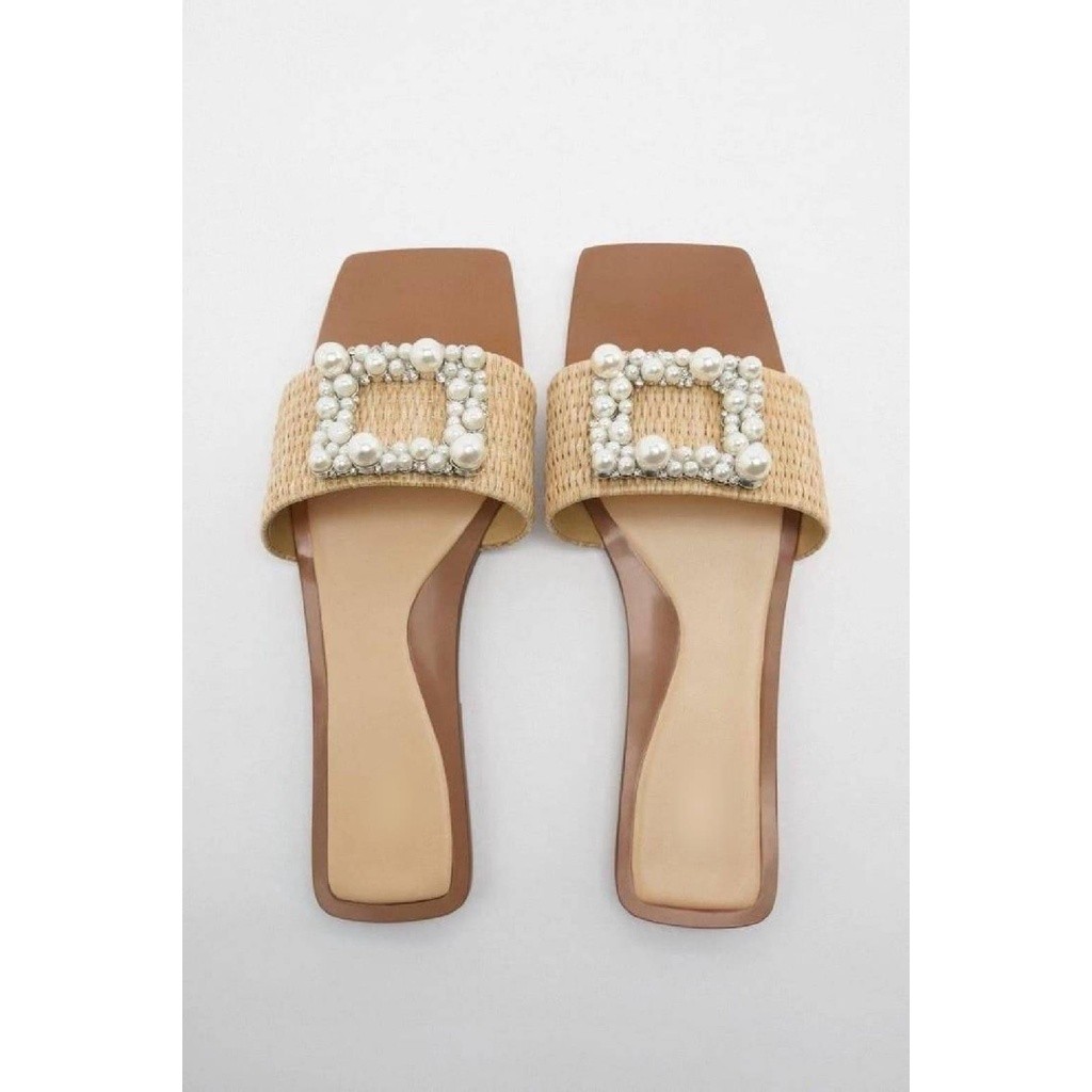 Sepatu Sandal Wanita Zara Woven Flat 2587