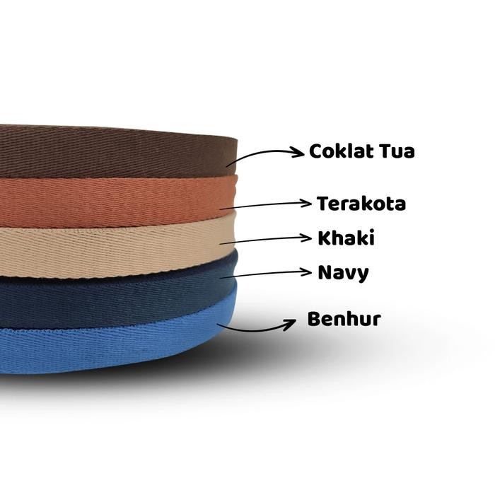 

1 ROL WEBBING 2 CM POLYKATUN HALUS KETEBALAN 1.5MM 45M