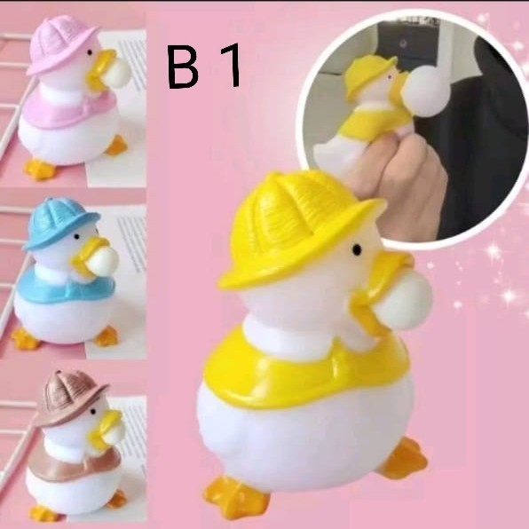 Tukuparty Topper Bebek Pop It Balon, Hiasan Kue Bebek, Mainan Bebek Tiup Balon