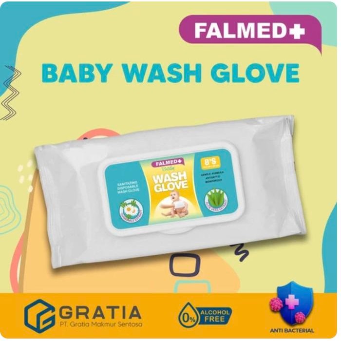 ARETACOLLECTION. FALMED BABY WASH GLOVES / WASLAP MANDI BAYI / TISSUE BASAH 20S