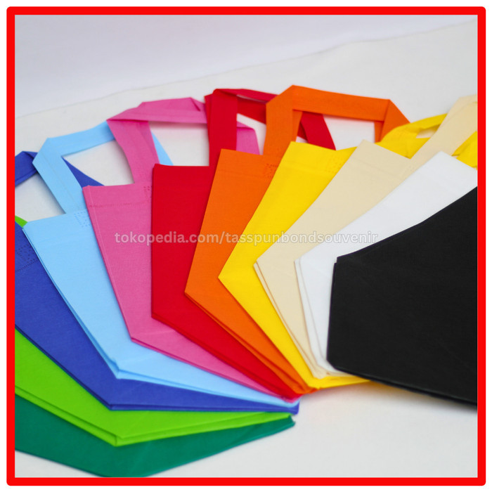 Tukuparty Goodie Bag Spunbond Box 24X24X24 Merah Lusin / Tas Spunbond Polos