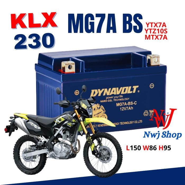 Aki Kering Dynavolt Klx 230 Ninja 250 Ninja 250Sl Mg7A Bs Ytx7A Mtx7A Ytx7A Mf