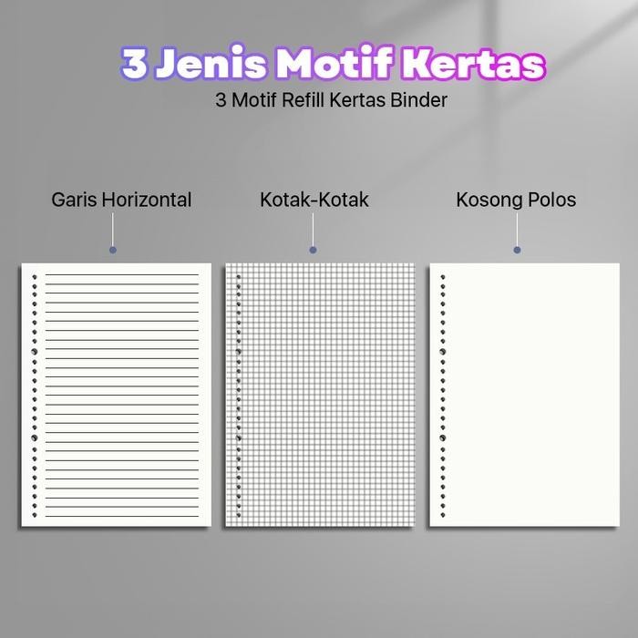 

Aimilo Binder Note A5/B5 Ring Transparan Loose-Leaf Notebook Strap Kunci Hxx-3 #Gratisongkir