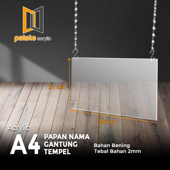 

Acrylic Papan Nama Gantung Tempel A4 Tebal 2Mm Premium #Gratisongkir