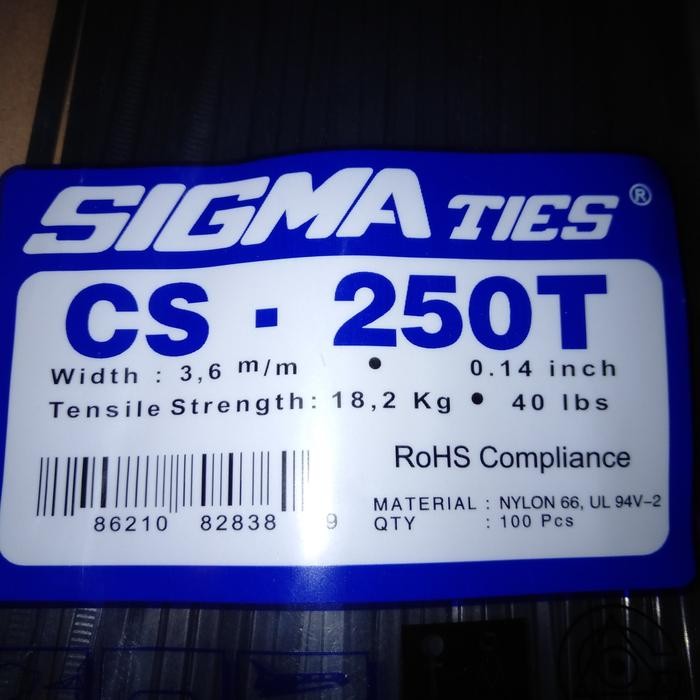 

Kabel Ties 25 Cm Warna Hitam Atau Putih Merk Sigma #Gratisongkir