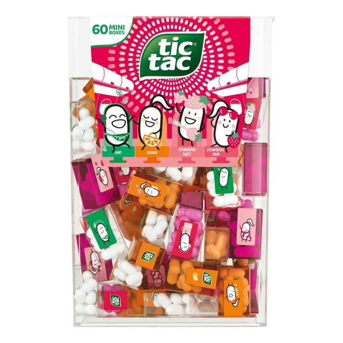 

TIC TAC Lilliput Strawberry Mixed 228gram isi 60 Mini Boxes