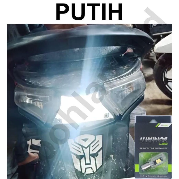 Lampu Led Stop Rem Motor Gs1 S25 Luminos Bayonet 16Titik Tidak Kedip