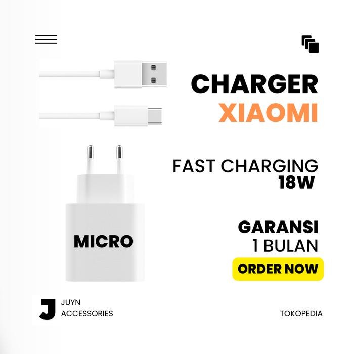Genggam- Charger Xiaomi Original 18 Watt Fast Charging Micro