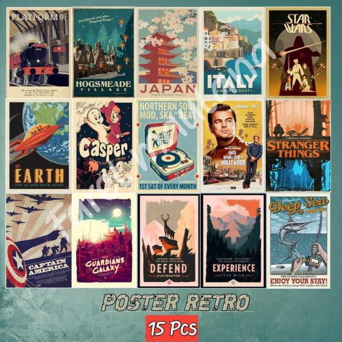 Langsung Di Co Poster Retro Vintage Dinding / Poster Retro A4 / Poster Retro