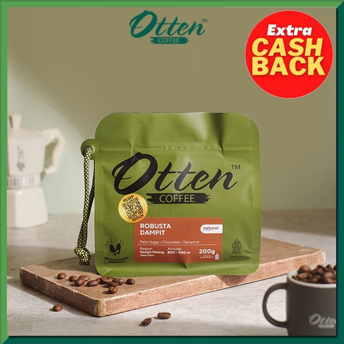 

Kopi Robusta Dampit 200g - Biji / Bubuk Kopi Otten Coffee