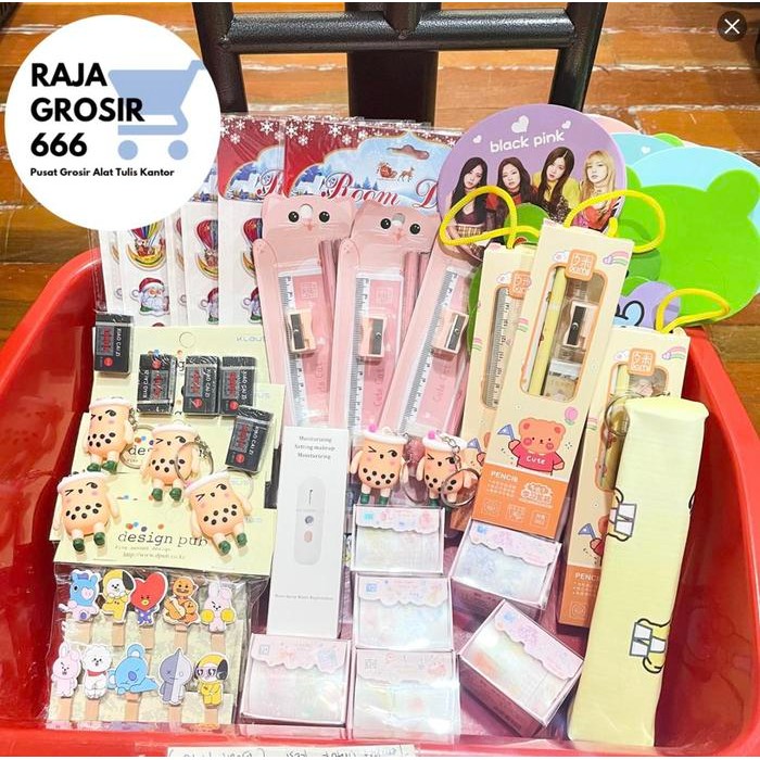 

GASS.! PAKET ALAT TULIS CAMPUR 500 GRAM DAN 1KG PULPEN STATIONERY SEKOLAH KANTOR