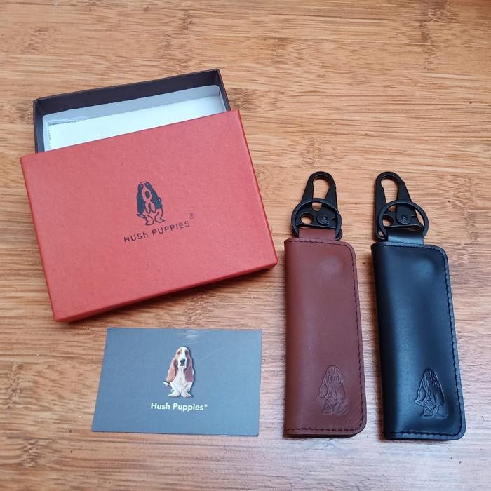 PREMIUM Dompet STNK Lipat 2 Kulit Asli Hush Puppies Gantungan Kunci