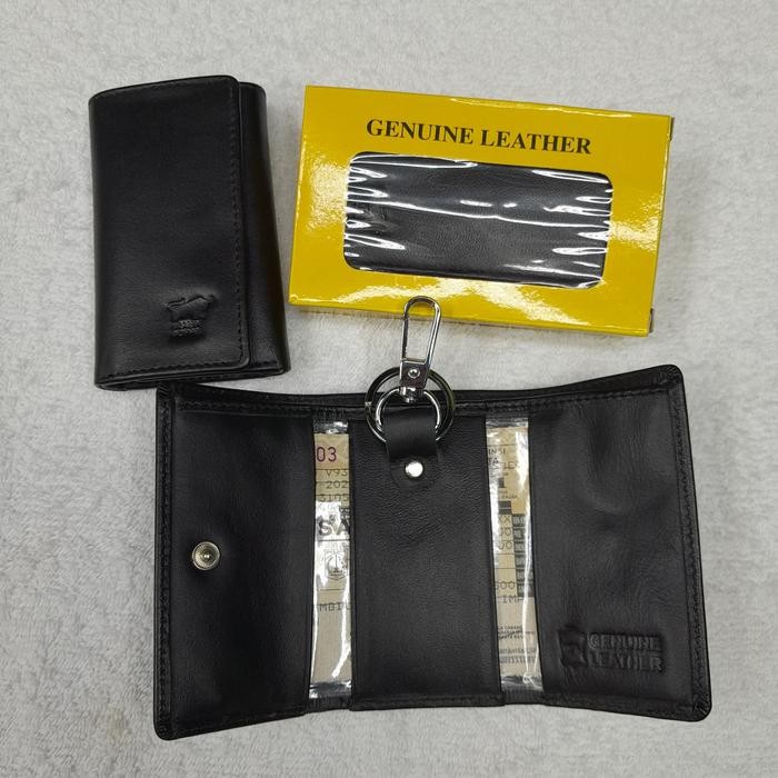 PREMIUM GANTUNGAN KUNCI MOBIL MOTOR ASLI KULIT BRAUN BUFFEL BLACK DOMPET STNK