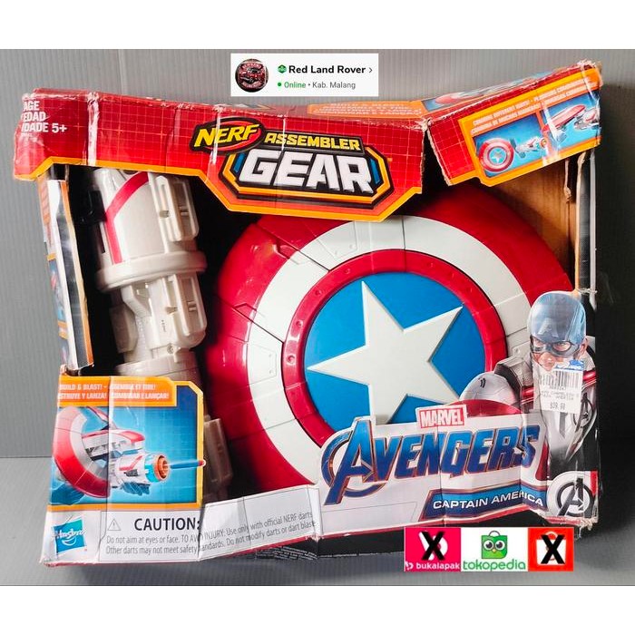 Marvel Avengers Endgame Captain America Nerf Assembler Gear