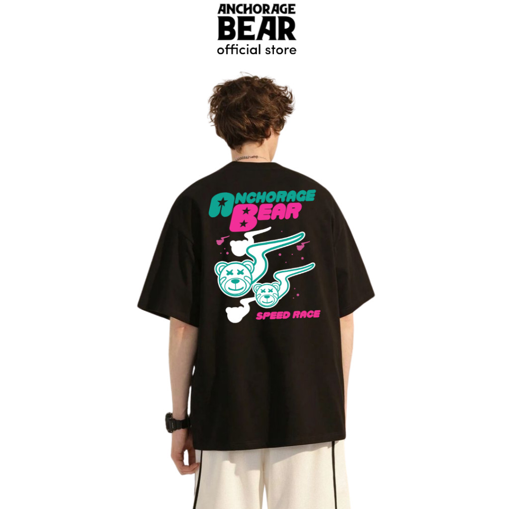【Ori】Anchorage Bear - Speed Race Sperm Tshirt Oversize Kaos Pria Distro Terlaris Cotton 24s Limited 