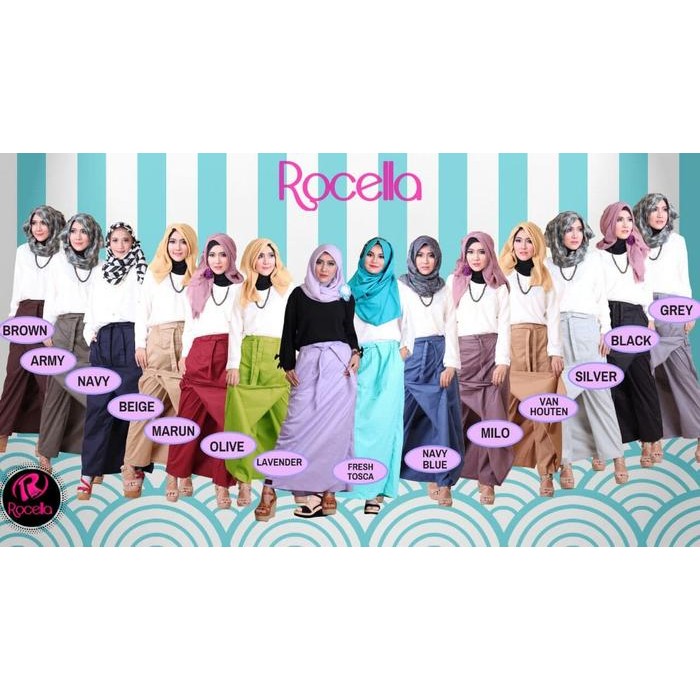 Hot Sale Rok Celana Rocella Rania - Katun - Ukuran Jumbo Big Size Qlh954