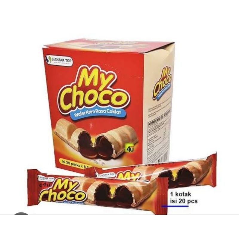 

My Choco Water Krim Rasa Coklat Isi 20 Pcs ( Box )