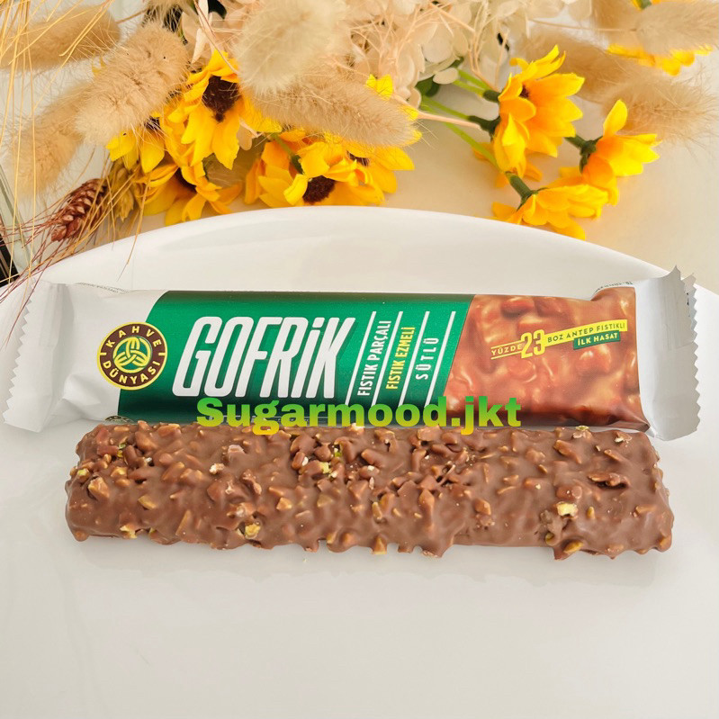 

READY STOCK Gofrik Wafer Coklat Isi Kacang Pistachio 33gr Original Turki