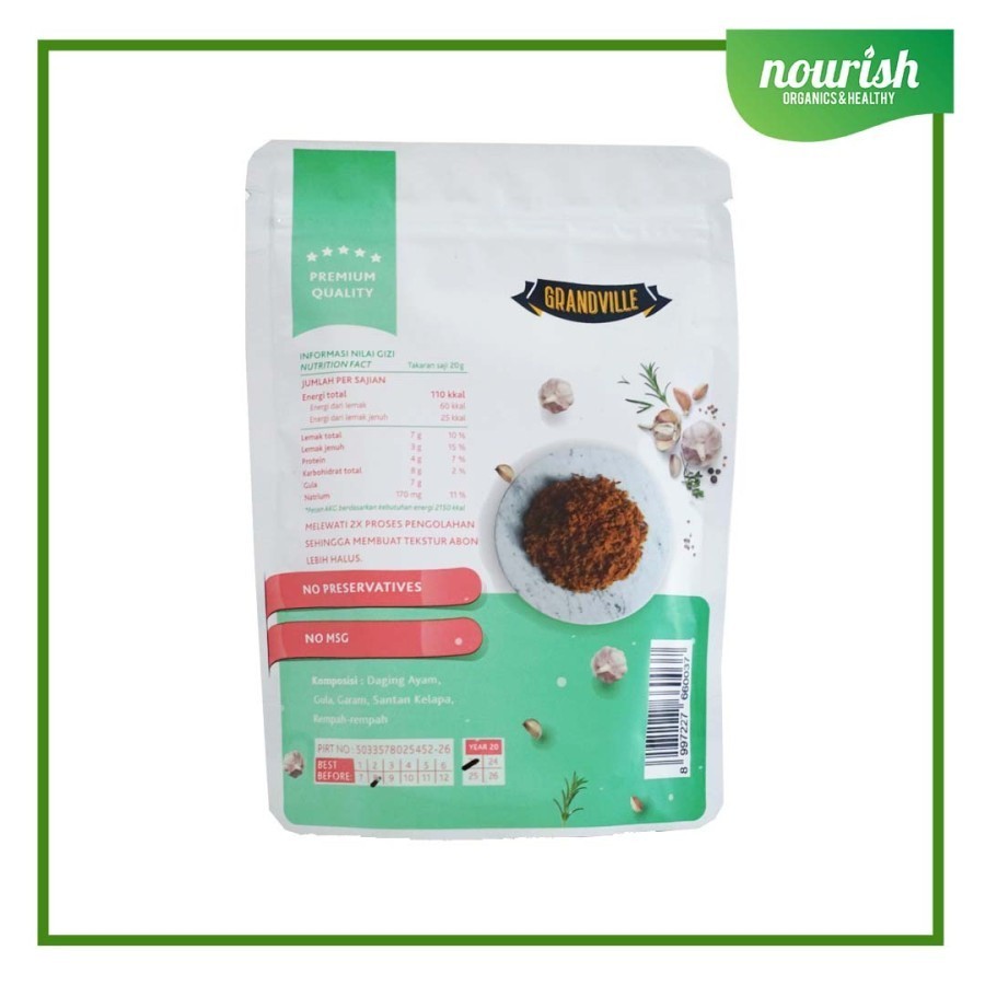 

Grandville Crunchy Chicken Floss Abon Ayam Rasa Original 100g