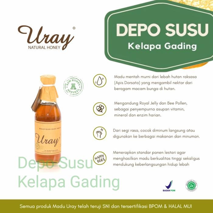 

Madu Uray 450Gr ( Isi 330Ml ) Honey Murni Lebah Hutan Asli Sehat Alami