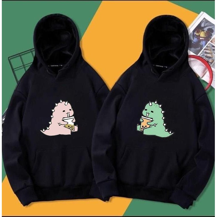 Switer Couple Boba / Sweater Couple Pasangan Sahabat / Hoodie Couple Boba Kekinian Keren Oversize