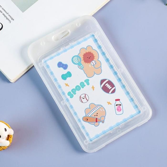 

(100 Pcs) Tempat Kartu Transparant 2 Sisi / Id Card Case 2 Sisi / Name Tag Transparant / Double Side