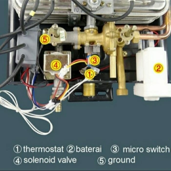 MODUL PCB PEMANTIK WATER HEATER GAS MERK WASSER