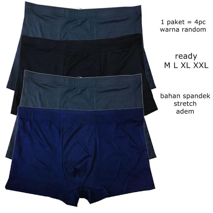 VM - 4 pcs Boxer Celana Dalam Pria Stretch elastis