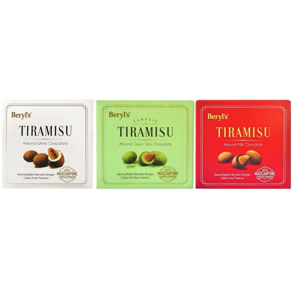 

PALUBUTUNG - Beryls Almond Chocolate 65g Malaysia - Tiramisu Milk Choco, Bpop Mint Chocolate,