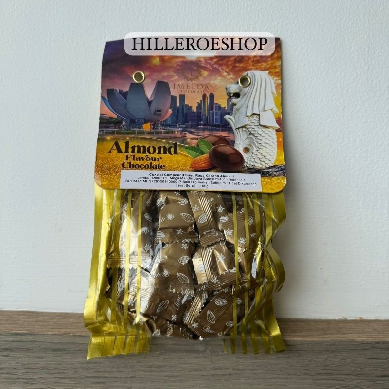 

COKLAT IMELDA MERLION SINGAPORE 150GRAM MILK CHOCOLATE ALMOND 150GR COKELAT MILK COMPOUND IMPOR