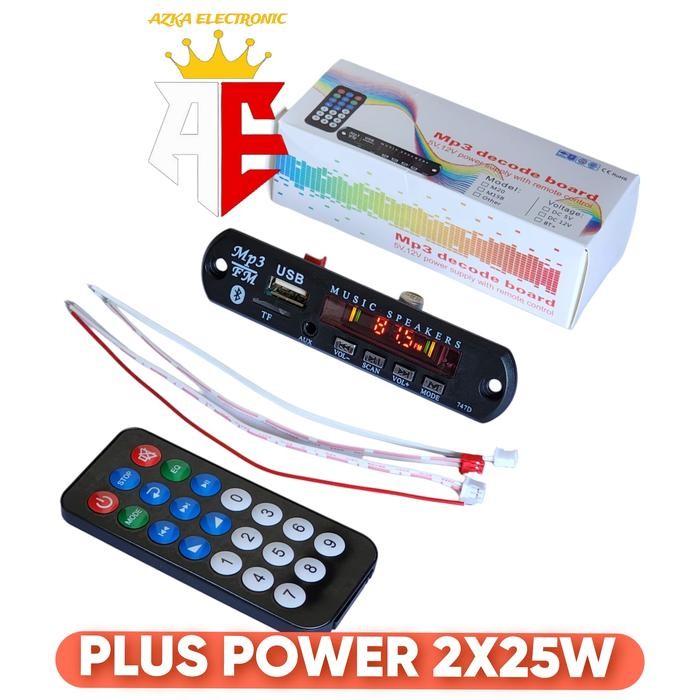 Mantap- Modul Mp3 Bluetooth Plus Power Amplifier 2x25W 50W