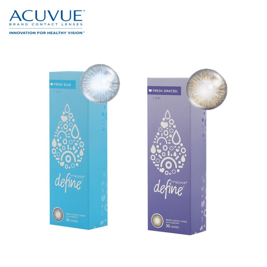 Acuvue Define Fresh 1 Day 30pcs / Softlens Acuvue Warna Harian / 1-Day Acuvue Define Soflen Color