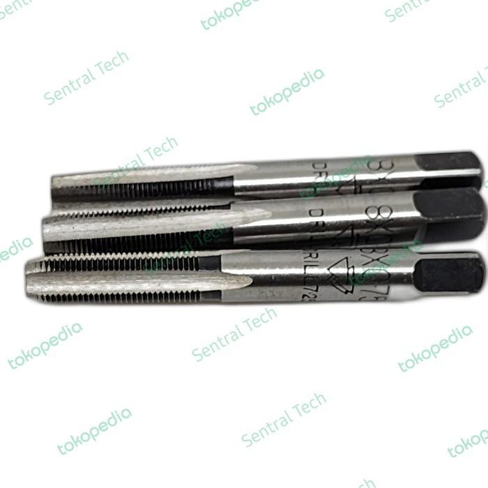 Sukkiystrore Hand Tap M8 X 0.75 Triangle Carbon Steel Metric Set