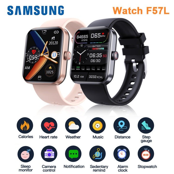 2024 HOT Smartwatch F57L NEW Blood Glucose 1.91 HD inci kalis air IP68 Panggilan