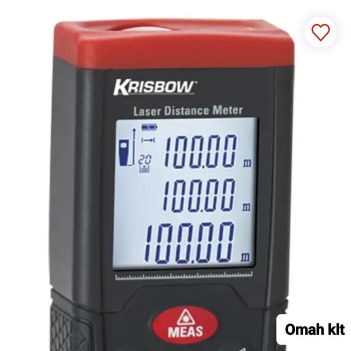 meteran laser digital krisbow 100M alat ukur jarak laser meter