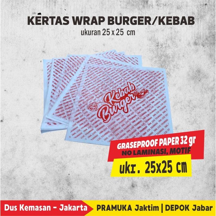 Kertas Kebab / Bungkus Burger