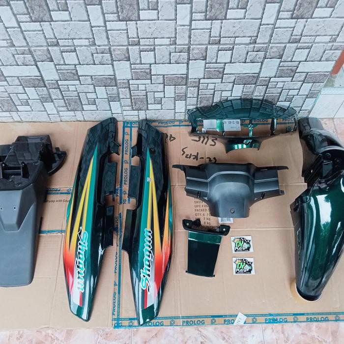 Paket Body Fullset Halus Suzuki Shogun Kebo Hijau Botol