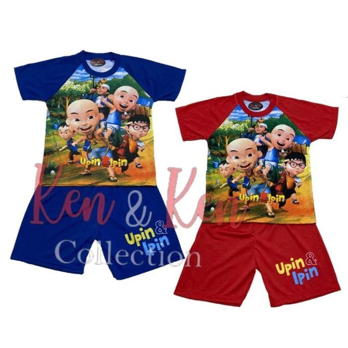 Cing- Setelan Anak Laki Laki Upin Ipin / Stelan Baju Anak Cowok Upin Ipin