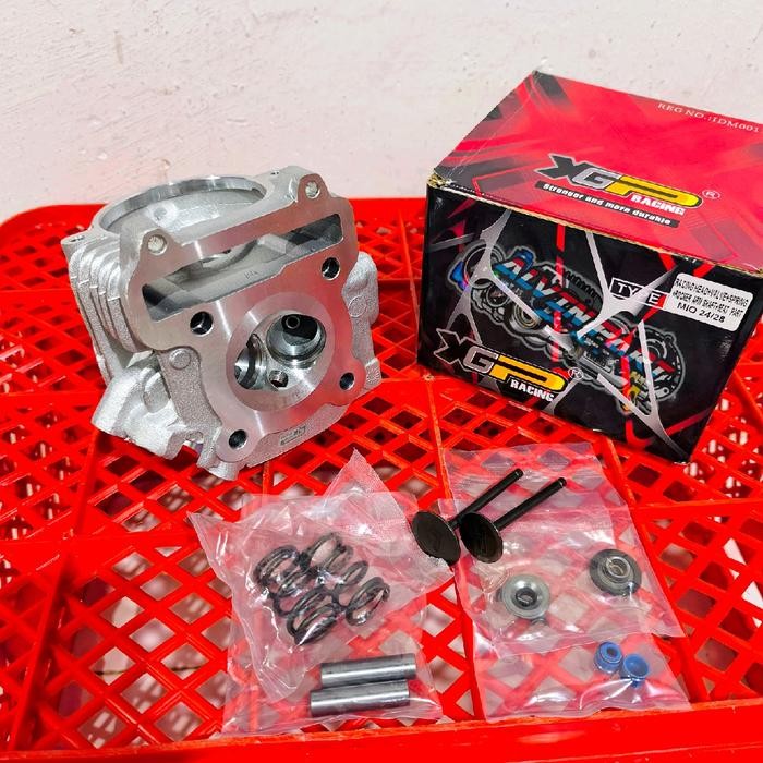 Head Kop Mio Sporty Mio Lama Mio Karbu Modif Klep 24/28 26/30 Batang 5 Head Mio Xgp Racing
